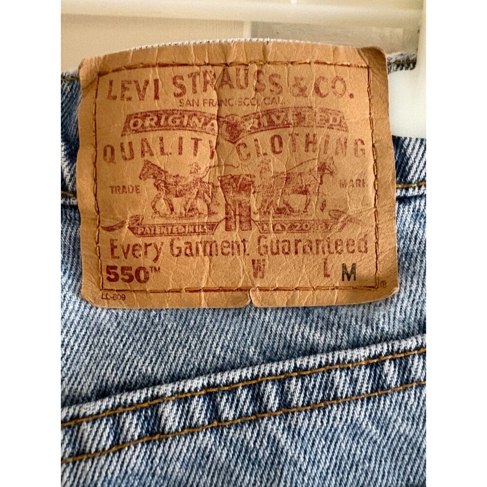 Rare vtg Levi's 550 Jeans Women's 10 USA Made Light Wash Tapered leg Relaxed 90s - Picture 10 of 16